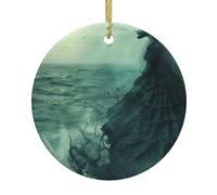 The Sea Witch Inspired Print Personalized Christmas Tree Decorations,Christmas Ceramic Pendants,Creative Home Decorations