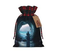 The Sea Witch Inspired Print Pouch Goody Christmas Drawstring Gift Bags Xmas Treats Bag Holiday Candy Wrapping Bags