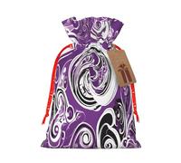 the sea witch inspired -Print Reusable Burlap Pouches Drawstring Bags, Rustic Wedding Christmas Party Favors Bulk Packaging.