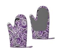 The Sea Witch Inspired Silicone Oven Gloves,Heat Resistant Silicone Oven Gloves Non-Slip Kitchen Oven Mitts For Grilling Cooking Baking Kitchen Microwave Pizza