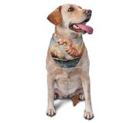 The Seahorse Is On The Shell Printed Graphic Pet Triangle Scarf For Dogs & Cats, Adjustable Cute Pet Bandana For & Photo Shoots