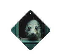 The Seals in the cabin 4 Pcs Car Air Freshener Cards, Hanging Disposable Card Fresheners for Vehicles, Lavender Scented