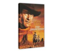 The Searchers John Wayne Canvas Poster Bedroom Decor Sports Landscape Office Room Decor Gift Frame-style 12x18inch(30x45cm)