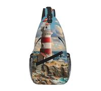 The Seaside Lighthouse Crossbody Sling Bag Crossbody Shoulder Chest Bag Shoulder Strap Waist Fanny Pack Men Women