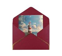 The Seaside Lighthouse Greetings Card Birthday Card Happy Christmas Halloween Envelopes Blank Cards All Occasions