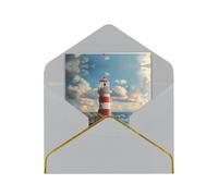 The Seaside Lighthouse Greetings Card Birthday Card Happy Christmas Halloween Envelopes Blank Cards All Occasions