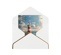 The Seaside Lighthouse Greetings Card Birthday Card Happy Christmas Halloween Envelopes Blank Cards All Occasions