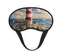 The Seaside Lighthouse Print Adults Washable Eye Mask for Sleeping Light Blocking Nap for Night Rest Cover