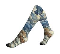 The Seaside Lighthouse Print Compression Running Socks For Men And Women Athletic Socks For Everyday Use Socks