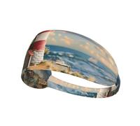 The Seaside Lighthouse Print Elastic Exercise Headband, Breathable Hair Band For Makeup, Yoga, Running, Sports