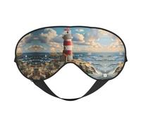 The Seaside Lighthouse Print Eye Mask,Silk-Like Sleep Mask,Night Sleeping Mask for Men Women,for Sleep Relaxation