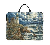 The Seaside Lighthouse Print Laptop Carrying Case, Laptop Sleeve Case, Computer Bag, Traveling Computer Cover For 14 Inch
