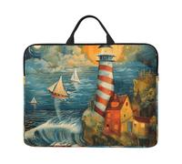 The Seaside Lighthouse Print Lightweight Laptop Case Sleeve for Office Travel Daily Notebook Protector Bag