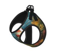 The Seaside Lighthouse Print Pet Leash Vest Reflective Adjustable Soft Mesh Vest Breathable For Daily Walks