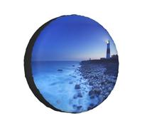 The Seaside Lighthouse Print Replacement Tyre Cover Wheatherproof Printed Tyre Storage Bag, For Truck, Travel Trailer, Car, 15in