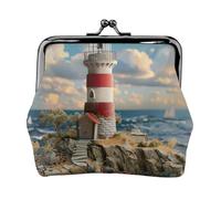 The Seaside Lighthouse Print Versatile Coin Purse Exquisite Mini Wallet Cute Change Pouch for Any Occasion