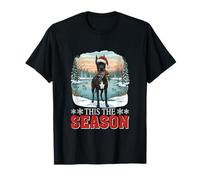 The Season Xmas Santa Great Dane Hunting Duck Cute Hunter T-Shirt