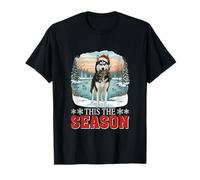 The Season Xmas Santa Husky Hunting Duck Cute Hunter T-Shirt