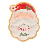 The Seasonal Gift Co - Cookies for Santa Plate - Glazed Ceramic Serving Plate - Whimsical Christmas Home Decor & Homeware Gifting Present for Xmas, Noel, Kitchen & Dining.