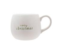 The Seasonal Gift Co - White Speckled White Ceramic Mug - Cosy Christmas - Whimsical Christmas Gifting & Homeware Present for Tea, Coffee & Holiday Festive Drinking.