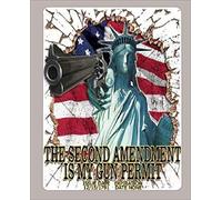 The Second Amendment is My Gun Permit Metal Sign Wall Decor 12 x8