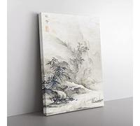 The Second Ode On The Red Cliff By Hashimoto Gaho Asian Japanese Canvas Wall Art Print Ready to Hang, Framed Picture for Living Room Bedroom Home Office Décor, 60x40 cm (24x16 Inch)