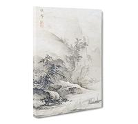 The Second Ode On The Red Cliff By Hashimoto Gaho Asian Japanese Canvas Wall Art Print Ready to Hang, Framed Picture for Living Room Bedroom Home Office Décor, 30x20 Inch (76x50 cm)