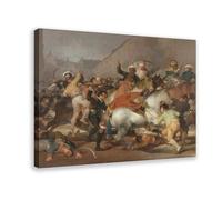 The Second of May by Francisco Goya Impressionism Canvas Wall Art Poster D | for Living Room Aesthetics, Bedroom, Dorm Decor Home Office Decoration Frame-style 24"L x 36"W