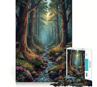 The Secret Forest Stream for Adults 1000 Piece Jigsaw Puzzle Pure Logic Toy Peaceful Time Sharp Cut Heartfelt Gift (38x26cm)