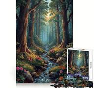 The Secret Forest Stream for Adults 1000 Piece Jigsaw Puzzle Pure Logic Toy Peaceful Time Sharp Cut Heartfelt Gift (38x26cm)