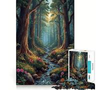 The Secret Forest Stream Teenagers Puzzles 1000 Piece Jigsaws Boost Recall Relax Time Accurate Edge Amazing Present (38x52cm)