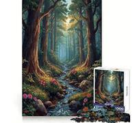 The Secret Forest Stream Teenagers Puzzles 1000 Piece Jigsaws Boost Recall Relax Time Accurate Edge Amazing Present (38x52cm)