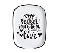 The Secret Ingredient is Always Love Ceramic Spoon Rest for Kitchen Stove, Heat Resistant Large Spoon Holder for Kitchen Counter for Chef, Dad, Mom, Friend New House Housewarming Gifts