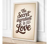 The Secret Ingredient Vintage Canvas Wall Art Print 18x12 Inch