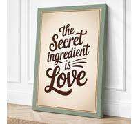 The Secret Ingredient Vintage Canvas Wall Art Print 30x20 Inch