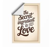 The Secret Ingredient Vintage Unframed Wall Art Print A4 (29.7×21cm), Wall Decor for Living Room, Bedroom, Office & Home, Art Gift