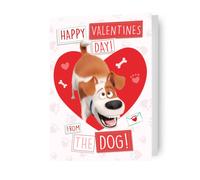 Secret Life Of Pets Valentine's Day Card, Happy Valentines Day! From the DOG!, Valentine Day Card from Fur Baby
