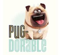 The Secret Life of Pets Pug-Dorable 40 x 40cm Canvas Prints, Polyester, Multi-Colour, 40x40x3.2 cm
