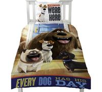 The Secret Life Of Pets Reversible Duvet Set Blue/white/brown (Single)