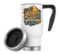The Secret of Great Pyramid Vacuum Insulated Thermal Travel Coffee Mug 480ml White