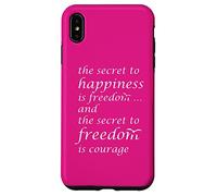 The Secret Of Happiness Is Freedom Inspirational Quote Case for iPhone XS Max