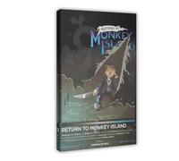 The Secret Of Monkey Island Poster Canvas Poster Wall Art Decor Print Picture Paintings for Living Room Bedroom Decoration 16x24inch(40x60cm)