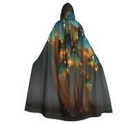 The Secret of Mushrooms Witch Costume - Horror Halloween Costume with Hooded Cloak for Men, Perfect for Cosplay and Parties