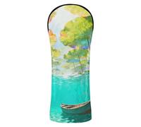 The Secret Realm Under The Flower Leaves Golf Club Head Covers Premium Leather Accessories with Number Tag for Woods and Driver Fairway Hybrid 1 Piecing