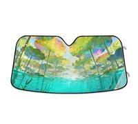 The Secret Realm Under The Water Lily Leaves Windshield Sun Shade for Women Foldable Reflective Sun Shade auto Protector de parabrisas