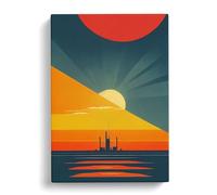 The Seductive Sunset Canvas Print | Gallery Wrapped 30mm Frame Wall Art | 30x20 inches | Ready to Hang | Abstract Landscape Picture | Living Room Bedroom Lounge Office
