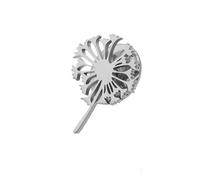 The seed of a Dandelion Blowball Brooch Stainless steel Bow Button Suit Badge Men's Women's Gifts, One Size, Stainless Steel, gem na