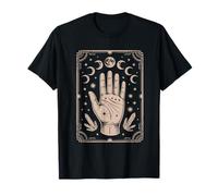 The Seer’s Hand Gothic Palmistry Occult Moon Phases T-Shirt
