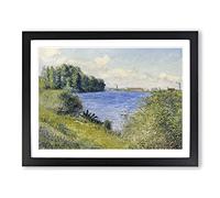 The Seine At Argenteuil By Gustave Caillebotte Classic Painting Framed Print | A2 Black Framed Wall Art | Ready to Hang | Classic Historical Picture | Living Room Bedroom Lounge Office