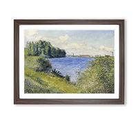 The Seine At Argenteuil By Gustave Caillebotte Classic Painting Framed Print | A4 Walnut Framed Wall Art | Ready to Hang | Classic Historical Picture | Living Room Bedroom Lounge Office